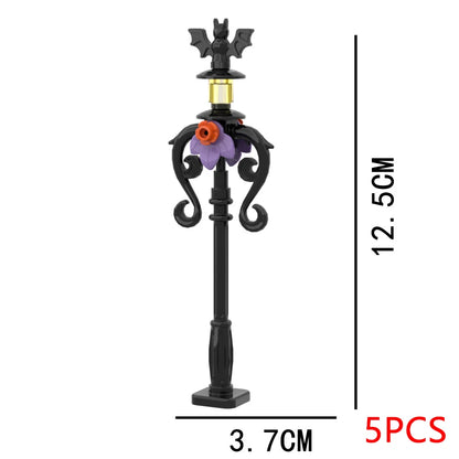 MOC City Series Scene Building Blocks Flower Shop Garden white poplar Men's restroom DIY Kids Toys Park Bench Street Lamp Toys