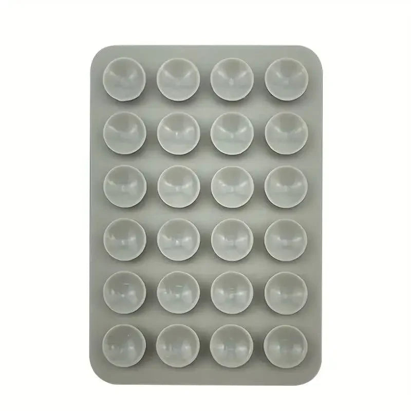 Silicone Suction Phone Holder Mat – Anti-Slip Wall Mount & Desk Stand | No-Drill Phone Grip