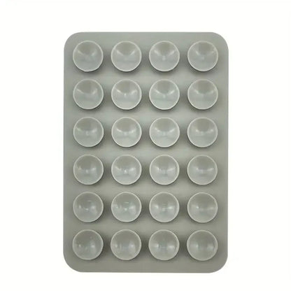 Silicone Suction Phone Holder Mat – Anti-Slip Wall Mount & Desk Stand | No-Drill Phone Grip