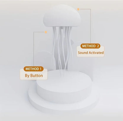 Cartoon Jellyfish Night Light – Voice-Activated LED RGB Bedside Lamp