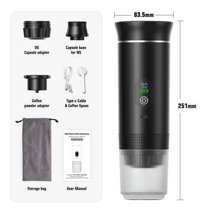 Portable Espresso Coffee Machine – Car, Home & Camping