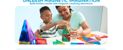 JOYFY 66PCS Magnetic Building Tiles Toys Durable and Creative STEM Building for Kids Aged 3-8 Educational Montessori Toys Gift