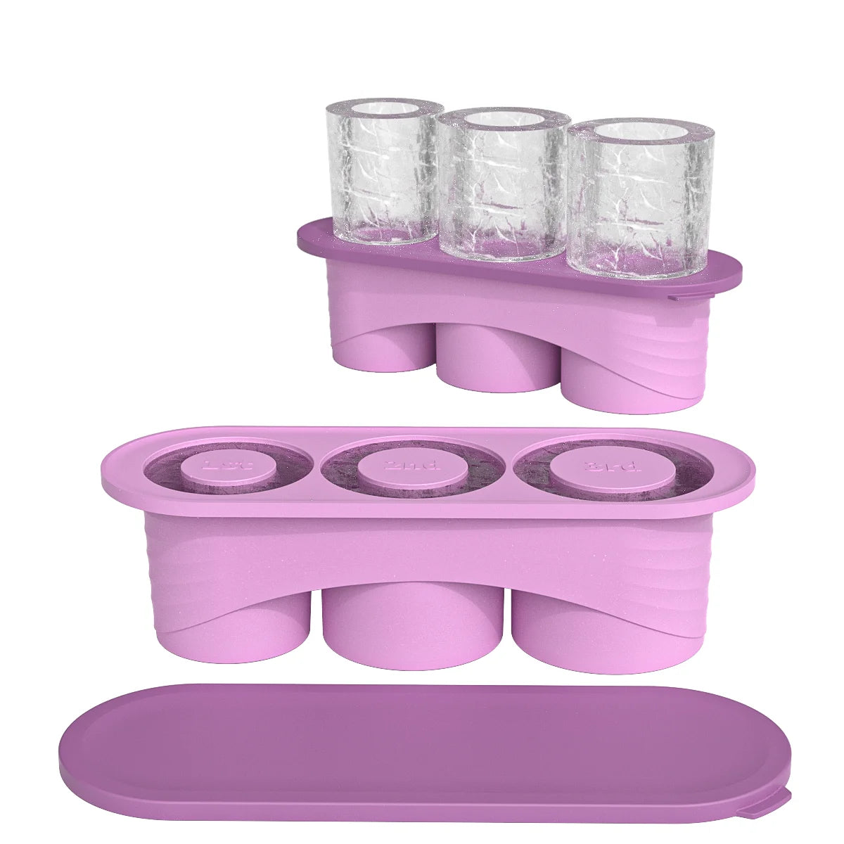 Cylinder Ice Cube Tray for Stanley Cup – Silicone Mold with Lid & Stanley Accessories