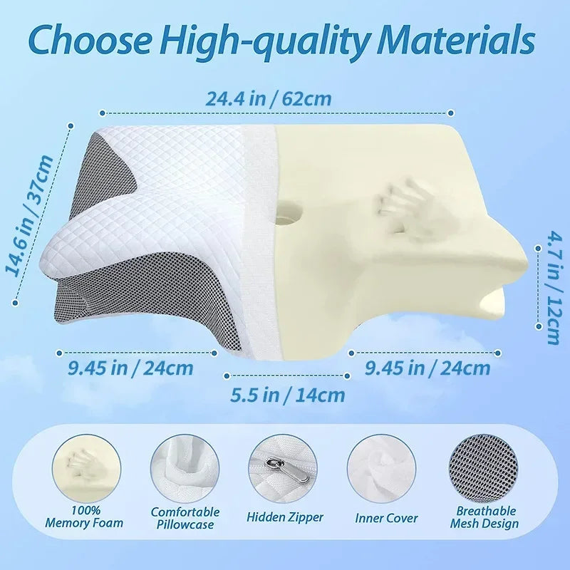 Ergonomic Memory Foam Cervical Neck Pillow
