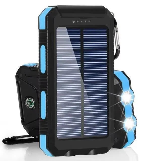 Solar Power Bank 80000mAh – Portable Charger with LED Light for All Smartphones