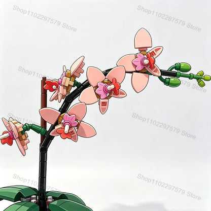 Bouquet Blossom Building Blocks Set Creative DIY Flower Toys for Kids and Adults Perfect for Holiday Party Decorations and Gifts