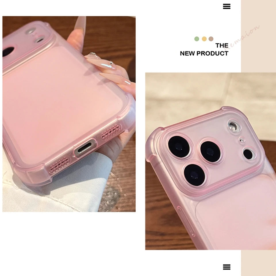 Matte Clear Phone Case with Holder – Magnetic, Shockproof & Anti-Scratch | iPhone 11–17 Pro Max, Air, 16E, XS, XR