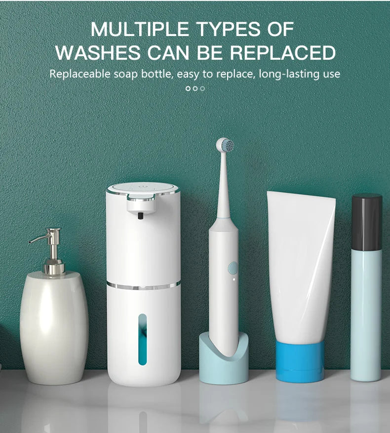 380ML Touchless Automatic Soap Dispenser – Foam & Gel, 4-Speed, IPX5 Waterproof