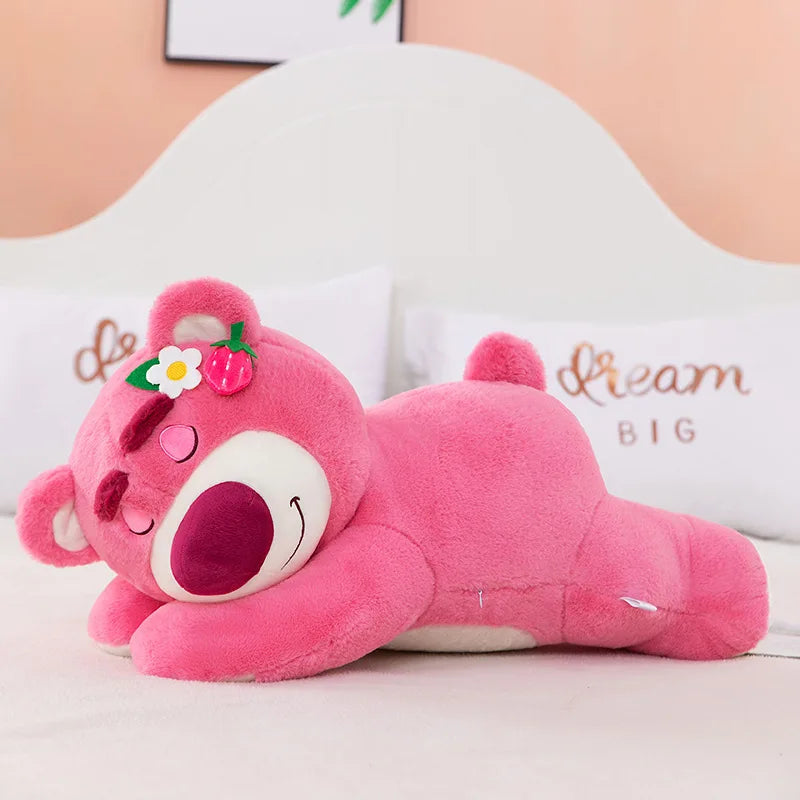 New 30cm Story Lotso Cute Bear Strawberry Sofa Plush Pillow Stuffed Toys Children Girls Friends Festivals Birthday Gift