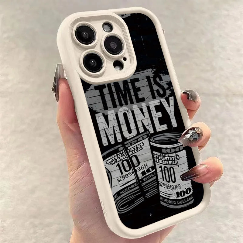 Time is Money Phone Case – Compatible with iPhone 17, 16, 15, 14, 13, 12, 11 Series