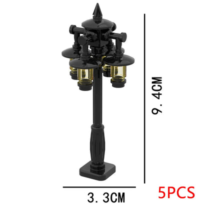 MOC City Series Scene Building Blocks Flower Shop Garden white poplar Men's restroom DIY Kids Toys Park Bench Street Lamp Toys