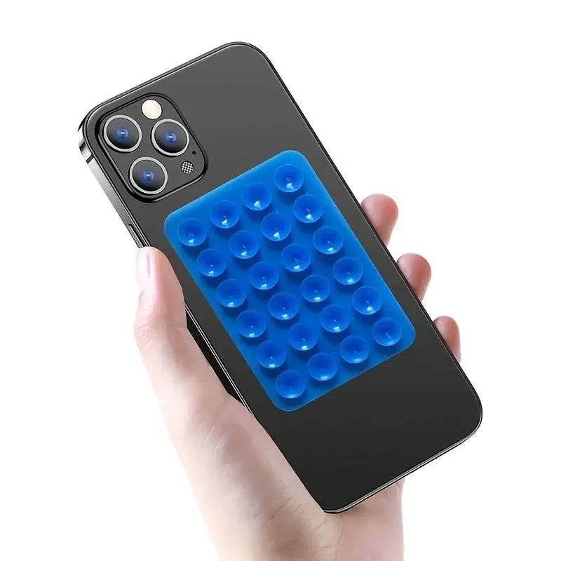 Silicone Suction Phone Holder Mat – Anti-Slip Wall Mount & Desk Stand | No-Drill Phone Grip