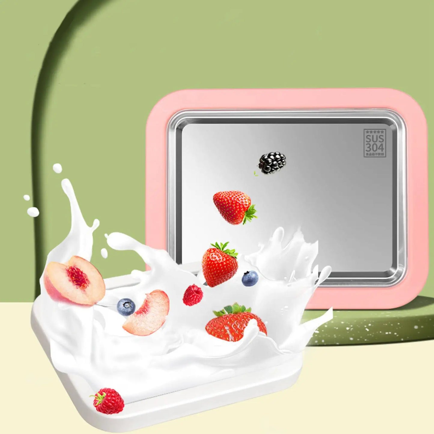 DIY Rolled Ice Cream Making Kit with 2 Spatulas
