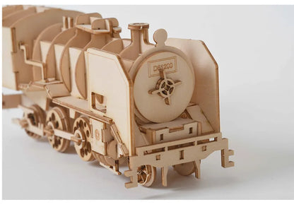 DIY 3D Wooden Puzzle for Assembly Puzzle Laser Cutting Sailing Ship Biplane Steam Locomotive Train Toy DIY Kit for