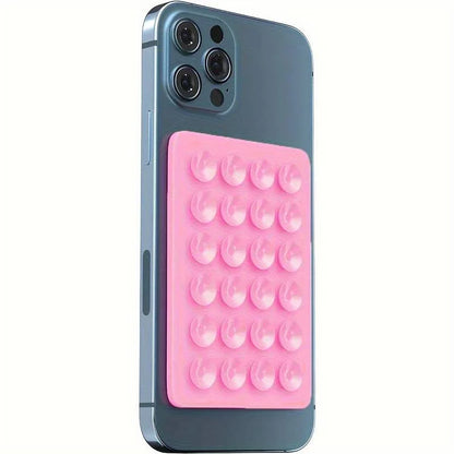 Silicone Suction Phone Holder Mat – Anti-Slip Wall Mount & Desk Stand | No-Drill Phone Grip