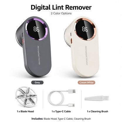 Electric Fabric Shaver | USB Rechargeable Lint Remover | LED Display | Clothes Defuzzer