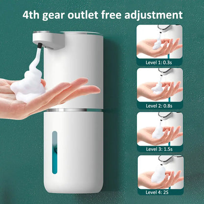 380ML Touchless Automatic Soap Dispenser – Foam & Gel, 4-Speed, IPX5 Waterproof