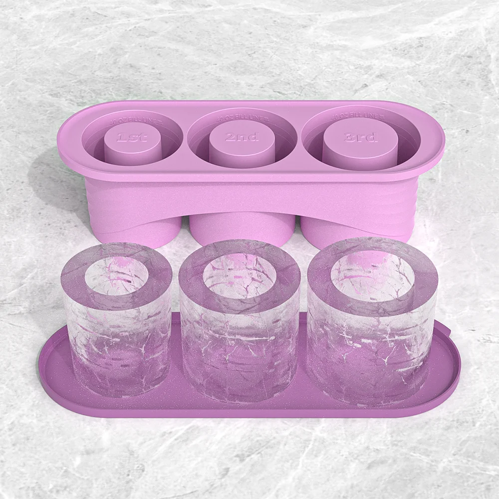 Cylinder Ice Cube Tray for Stanley Cup – Silicone Mold with Lid & Stanley Accessories