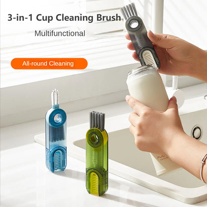 3-in-1 Multifunctional Cleaning Brush — Cup Lids, Thermos & Bottle Caps