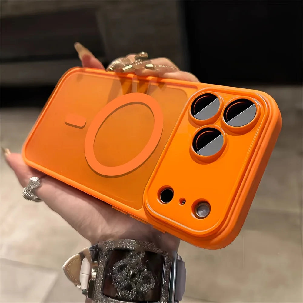 Magnetic Luxury Matte Translucent Phone Case – MagSafe Compatible | iPhone 17 Air 16 15 14 13 12 11 Series