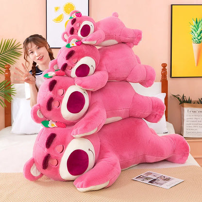 New 30cm Story Lotso Cute Bear Strawberry Sofa Plush Pillow Stuffed Toys Children Girls Friends Festivals Birthday Gift