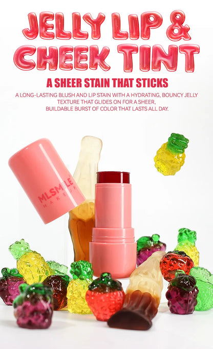 Water Jelly Tint Stick, Milk Cooling Water Jelly Tint Lip Gloss, Milk Jelly Tint Jelly Blush Stick, Sheer Lip & Cheek Stain