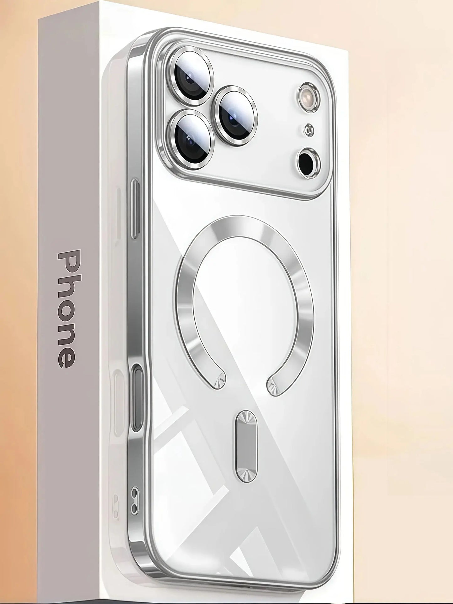 Clear Luxury Plating Magnetic Phone Case – Camera Protection | Soft TPU | iPhone 17 Pro Max, 17 Pro, 17, Air