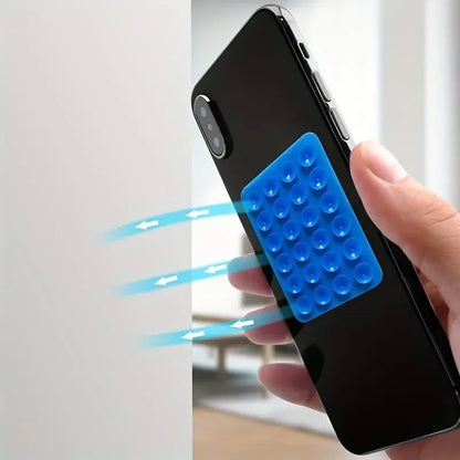 Silicone Suction Phone Holder Mat – Anti-Slip Wall Mount & Desk Stand | No-Drill Phone Grip