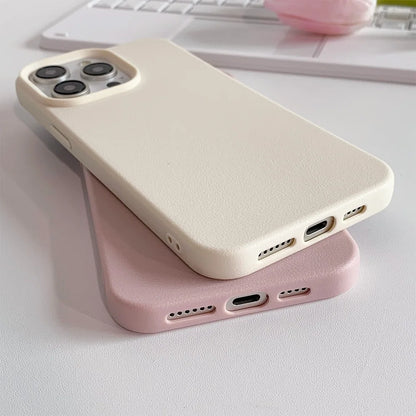 Leather-Style Soft TPU Phone Case – Shockproof & Anti-Scratch | iPhone 11 to 17 Pro Max, Air