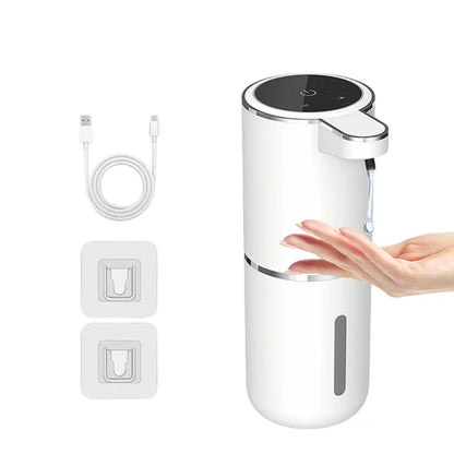 380ML Touchless Automatic Soap Dispenser – Foam & Gel, 4-Speed, IPX5 Waterproof