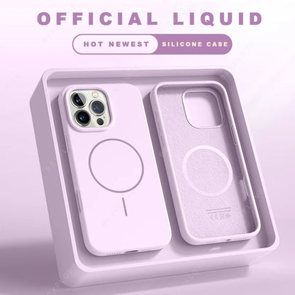 MagSafe Silicone iPhone Case with Lanyard – iPhone 11–16 Pro Max | Magnetic Wireless Charging