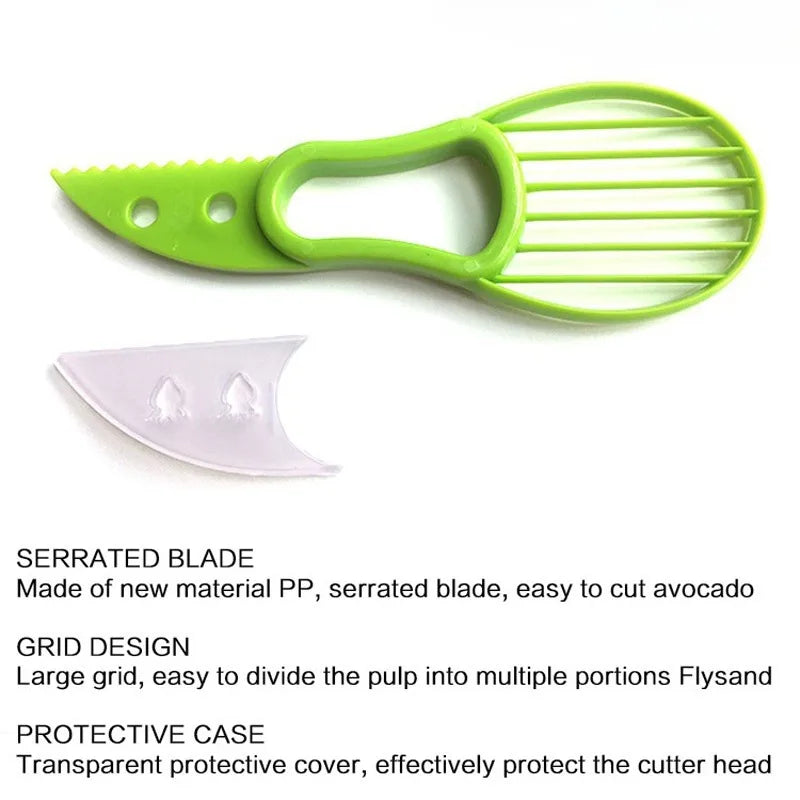 3-in-1 Avocado Slicer, Pitter & Peeler — Food-Grade Plastic Kitchen Tool