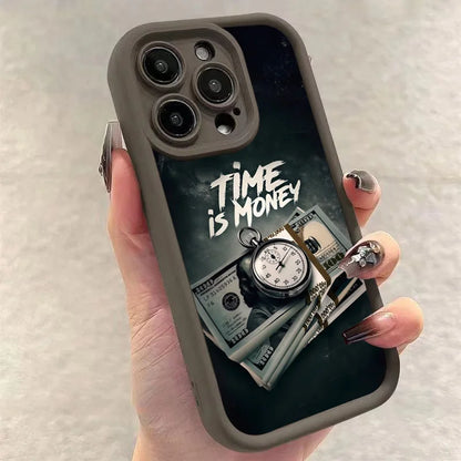 Time is Money Phone Case – Compatible with iPhone 17, 16, 15, 14, 13, 12, 11 Series