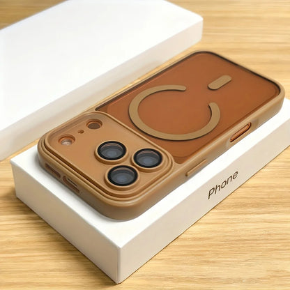 Magnetic Luxury Matte Translucent Phone Case – MagSafe Compatible | iPhone 17 Air 16 15 14 13 12 11 Series