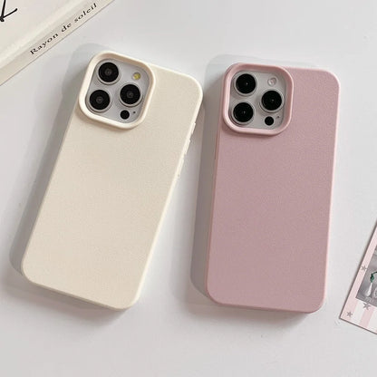 Leather-Style Soft TPU Phone Case – Shockproof & Anti-Scratch | iPhone 11 to 17 Pro Max, Air