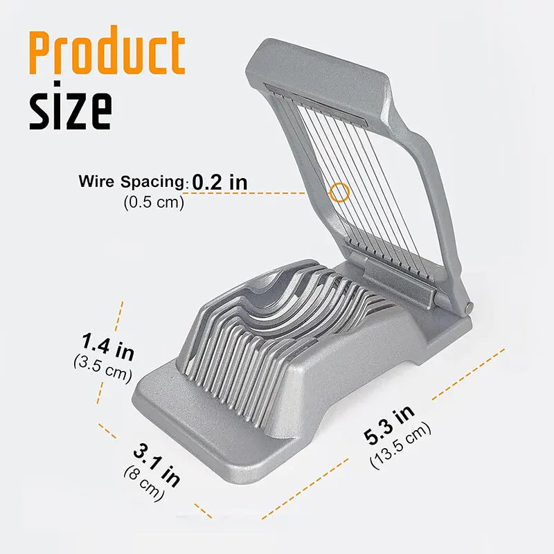 Heavy Duty Aluminium Egg Slicer — Multi-Use Fruit & Egg Dicer