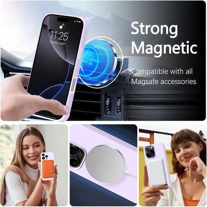 MagSafe Silicone iPhone Case with Lanyard – iPhone 11–16 Pro Max | Magnetic Wireless Charging