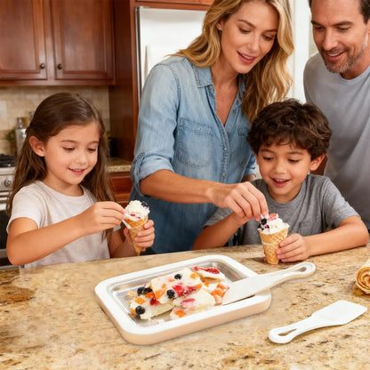 DIY Rolled Ice Cream Making Kit with 2 Spatulas