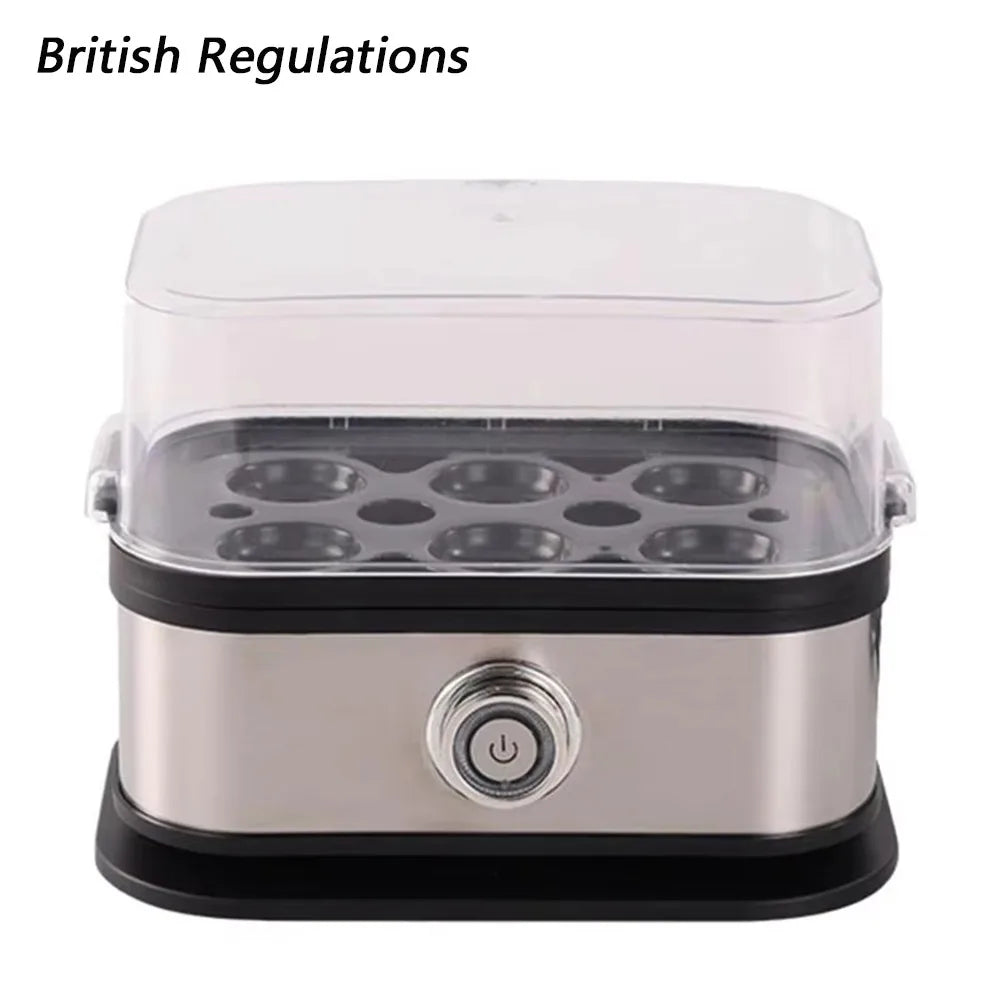 200W Smart Egg Cooker – 6-Egg Capacity with Auto Shut-Off & Stainless Steel