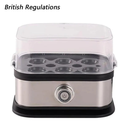 200W Smart Egg Cooker – 6-Egg Capacity with Auto Shut-Off & Stainless Steel
