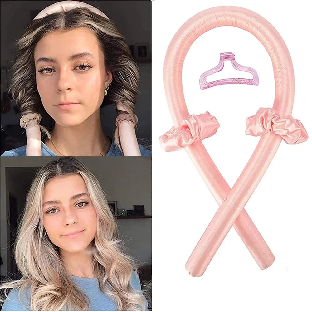 Heatless Silk Curling Rod Headband