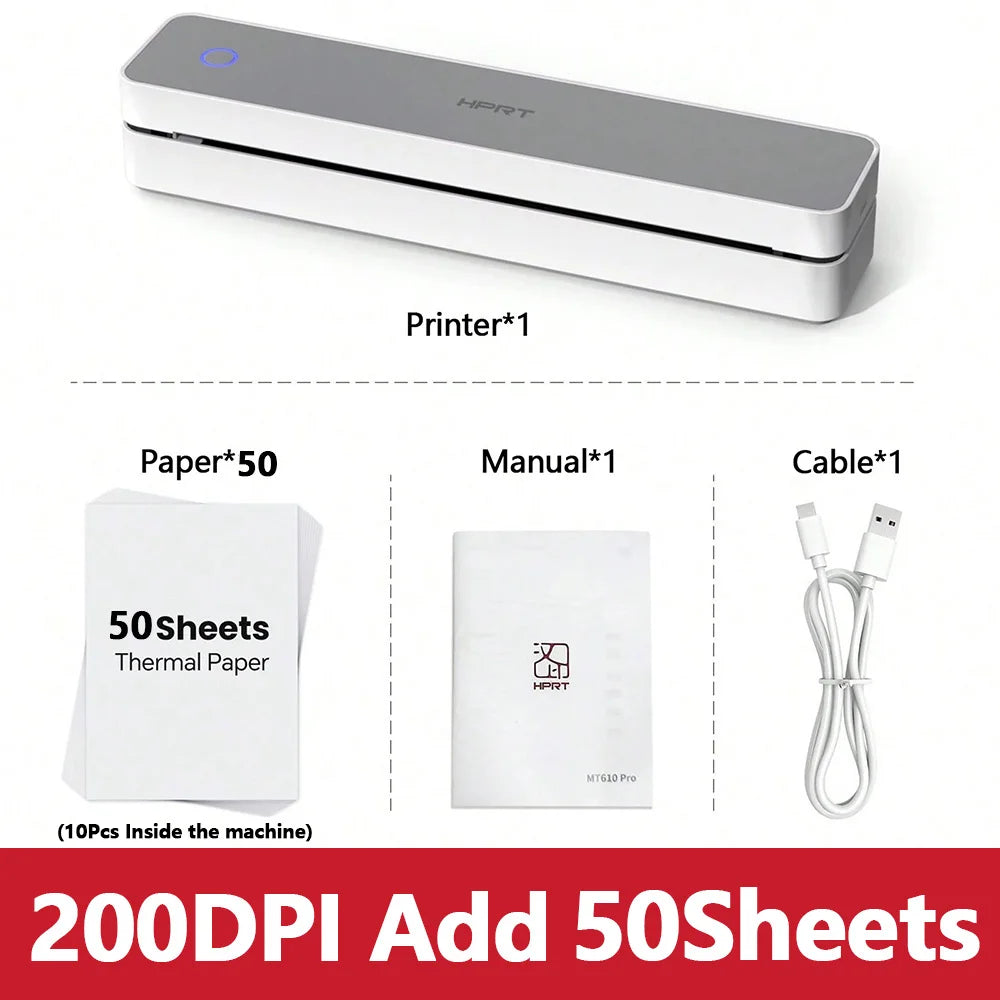 HPRT MT610 Mini Thermal Printer – Wireless A4 Document Printer