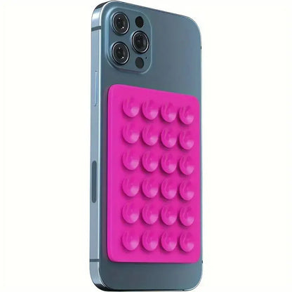 Silicone Suction Phone Holder Mat – Anti-Slip Wall Mount & Desk Stand | No-Drill Phone Grip