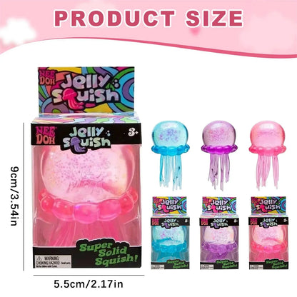 Needoh Fuzz Ball Jellyfish Squishy Blind Box — Stress Relief Sensory Toy