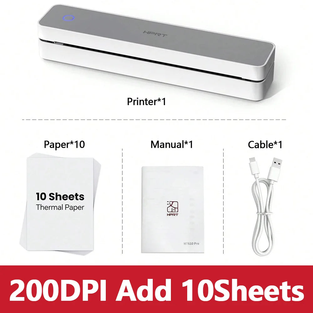 HPRT MT610 Mini Thermal Printer – Wireless A4 Document Printer