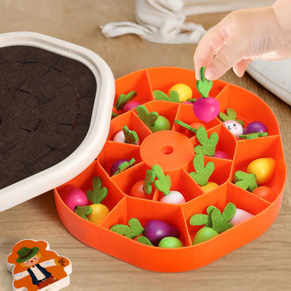 Kids Pull-Out Radish Toy | Color Recognition & Early Learning Game