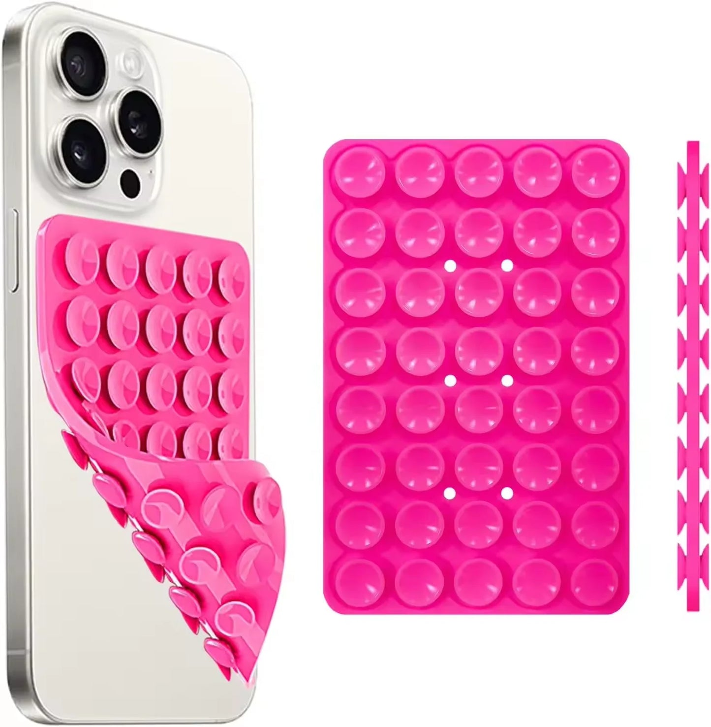 Silicone Suction Cup Phone Mount – Double-Sided Hands-Free Grip | Selfie & Video Holder | iPhone & Android