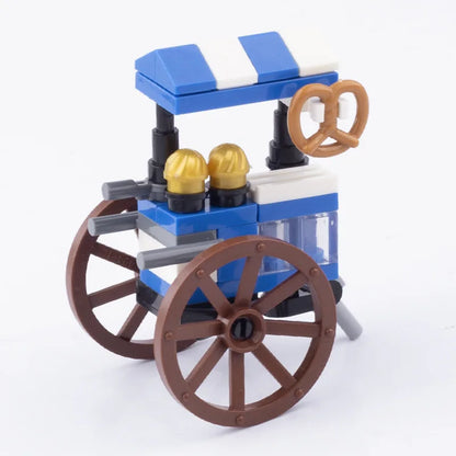 MOC City Series Scene Building Blocks Flower Shop Garden white poplar Men's restroom DIY Kids Toys Park Bench Street Lamp Toys