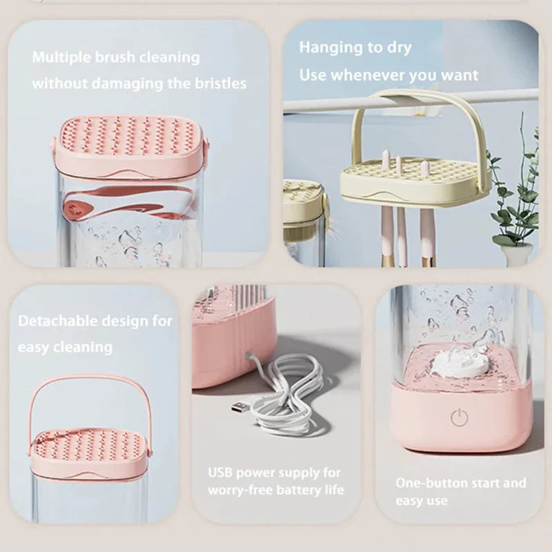 3-in-1 Electric Makeup Brush Cleaner & Dryer with UV Sterilization