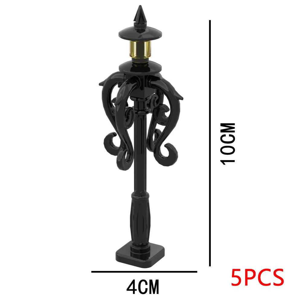 MOC City Series Scene Building Blocks Flower Shop Garden white poplar Men's restroom DIY Kids Toys Park Bench Street Lamp Toys